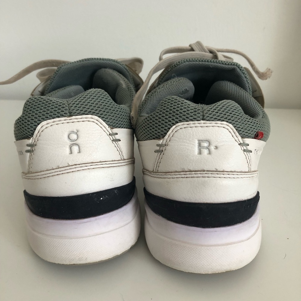 On The Roger White and Gray Sneakers - Picture 4 of 8